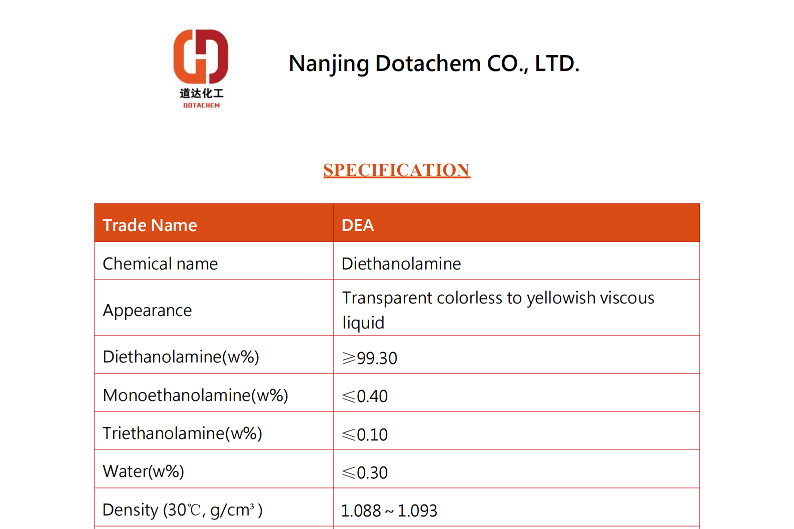 Dietanolaminas DEA-TDS-Dotachem
