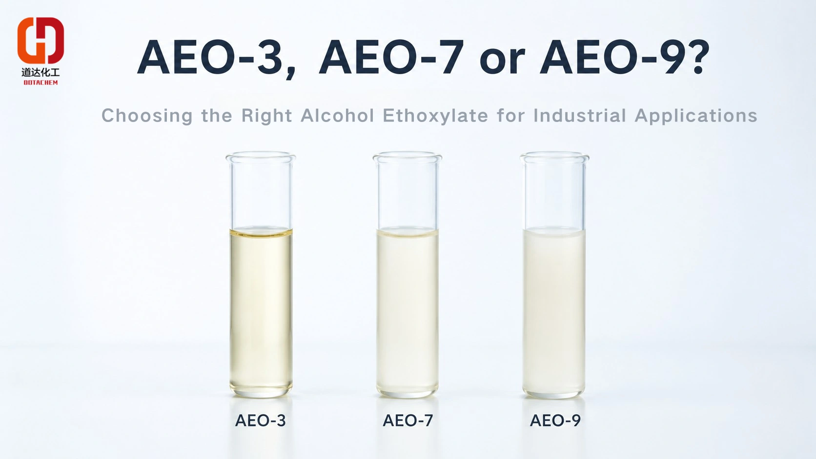 AEO-3, AEO-7 arba AEO-9? Tinkamo alkoholio etoksilato pasirinkimas pramoniniams tikslams